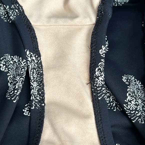 Madewell Black One Piece Swimsuit with White Pasley Print, size 2 - Picture 7 of 7